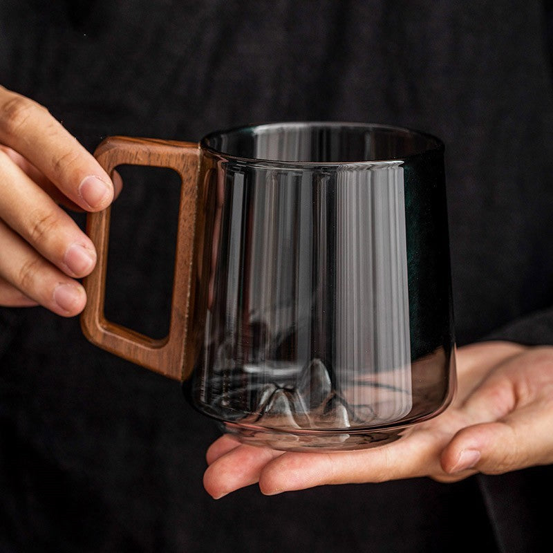 Single-layer Side Wooden Handle Drinking Cups